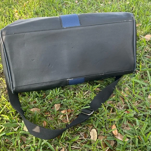 Ted Baker Black Duffel Bag with Blue Stripe - Picture 7 of 8